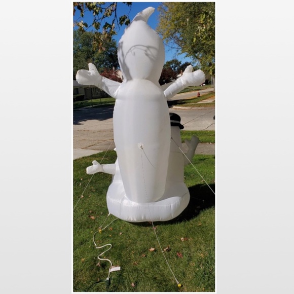 2004 Vintage Air Formz Blown Inflatable Halloween 3 Ghosts Light Up 8ft Working - Picture 8 of 16